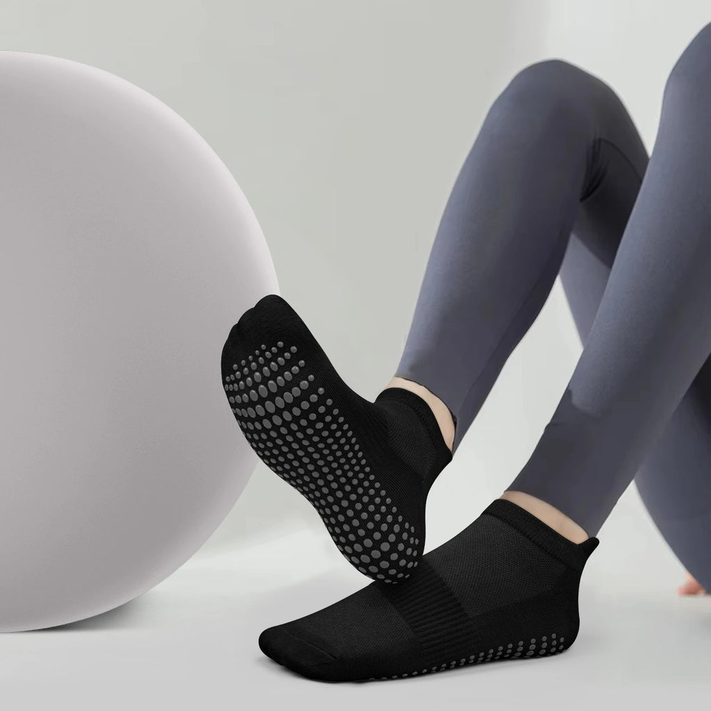 MUA 3-Pack Non-Slip Pilates Grip Socks