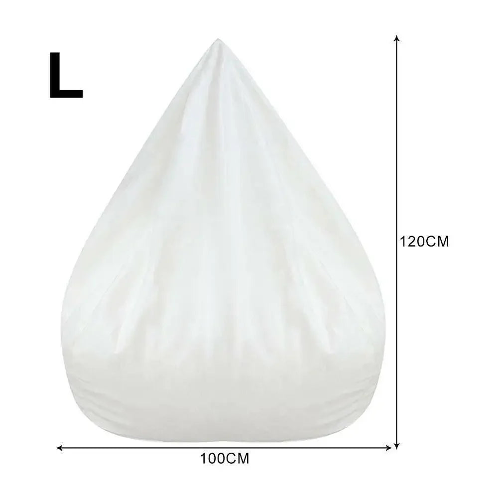 Lazy Sofa Cover Comfortable Large Bean Bag Cover without Filler for Home Bedroom Adults Kids Soft Tatami Chairs Covers Beanbags