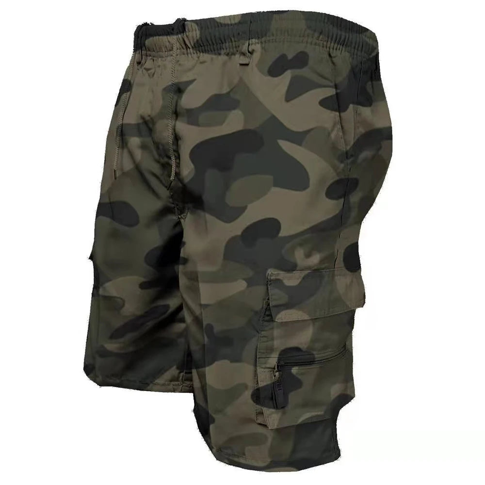 Men's Tactical Cargo Shorts Fashion Pocket Military Shorts Summer Camouflage Jogging Sports Casual Male Work Hiking Short Pants
