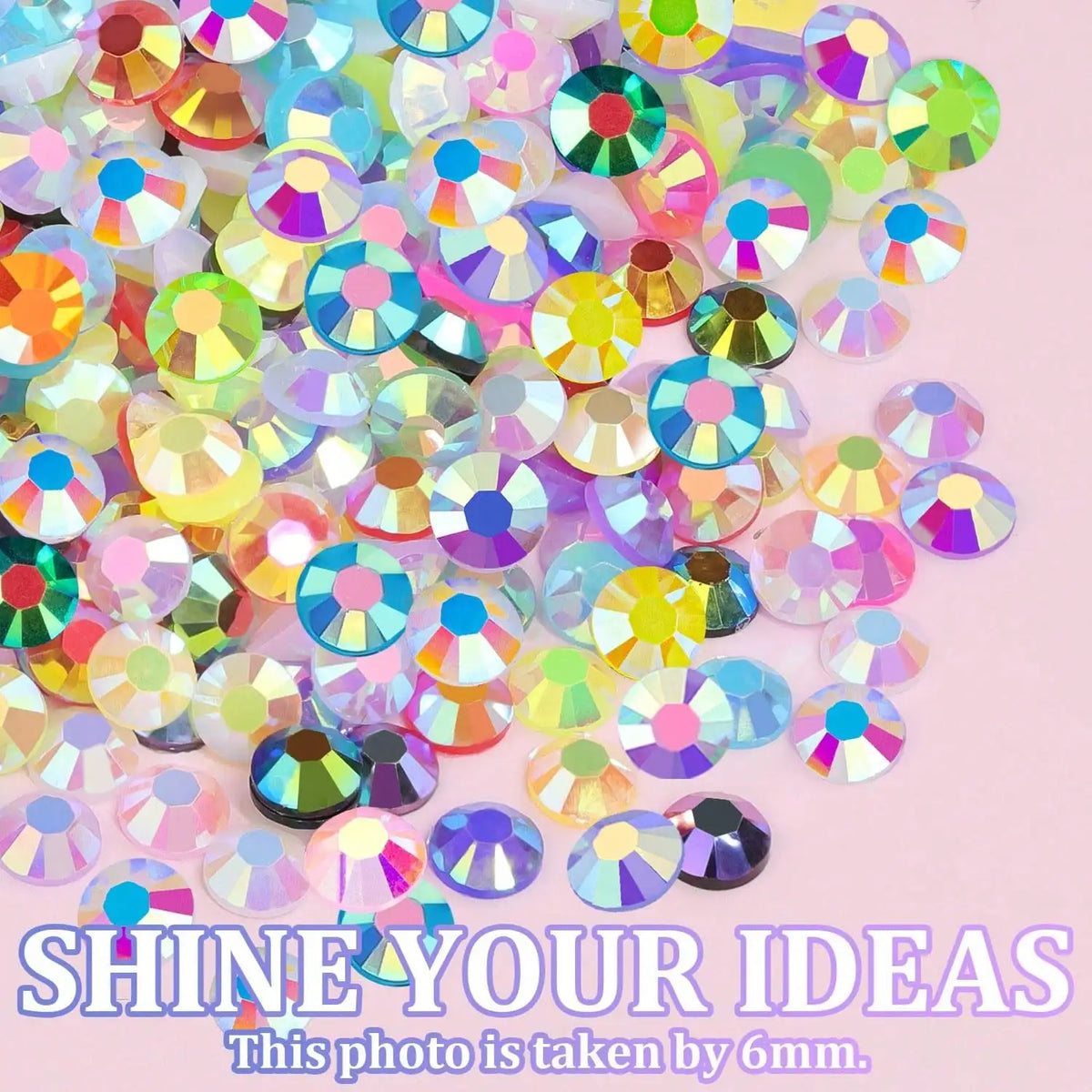 Bedazzling Kit 60 Colors Jelly Resin Rhinestones | 3mm Multicolor Flatback Gems for Crafting,Clothes Nail Diamond Art，Gifts