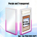 Stackable Slab Case for PSA CGC 35PT Graded Card, TPU Slab Bumper Protector with Back Panel ,Multicolor Gillter, For PTCG
