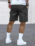 Men's Work Shorts; Summer Comfort; Multi-Pocket; Outdoor Leisure Sport Beach Pants; Elastic Waistband