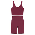 2026 Yoga Women's Bra With U-shaped Back Sets Fitness Running Summer Breathable Quick Drying Fixed Vest Five-point pants